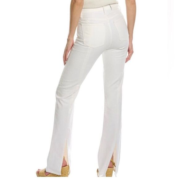 7 For All Mankind Women's White Boot Cut Jeans - Picture 2 of 15